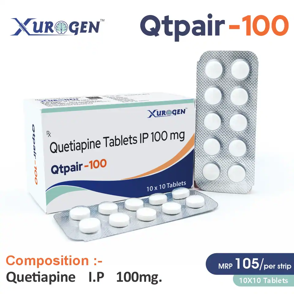 Quetiapine Fumarate 100mg Tablet | Best Price for PCD Pharma Franchise in Psychiatry Care